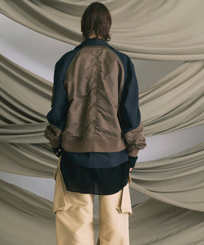 4 Colors Chambray Washable Wool Peaked Lapel Double Breasted Jacket