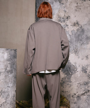 4 색 샹 브레이 세탁 가능한 양모 피크 라펠 더블 가슴 재킷