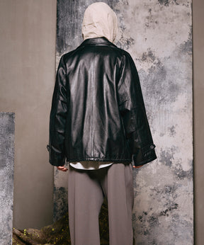 [25AW预购]绵羊皮革前纽扣单纽