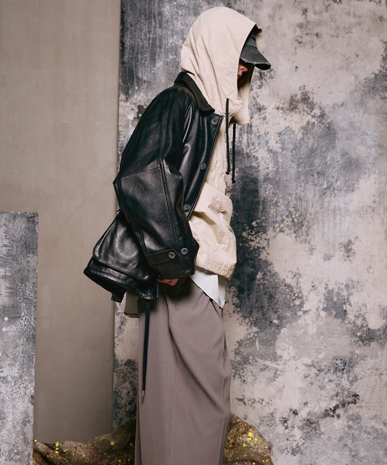 [25AW预购]绵羊皮革前纽扣单纽