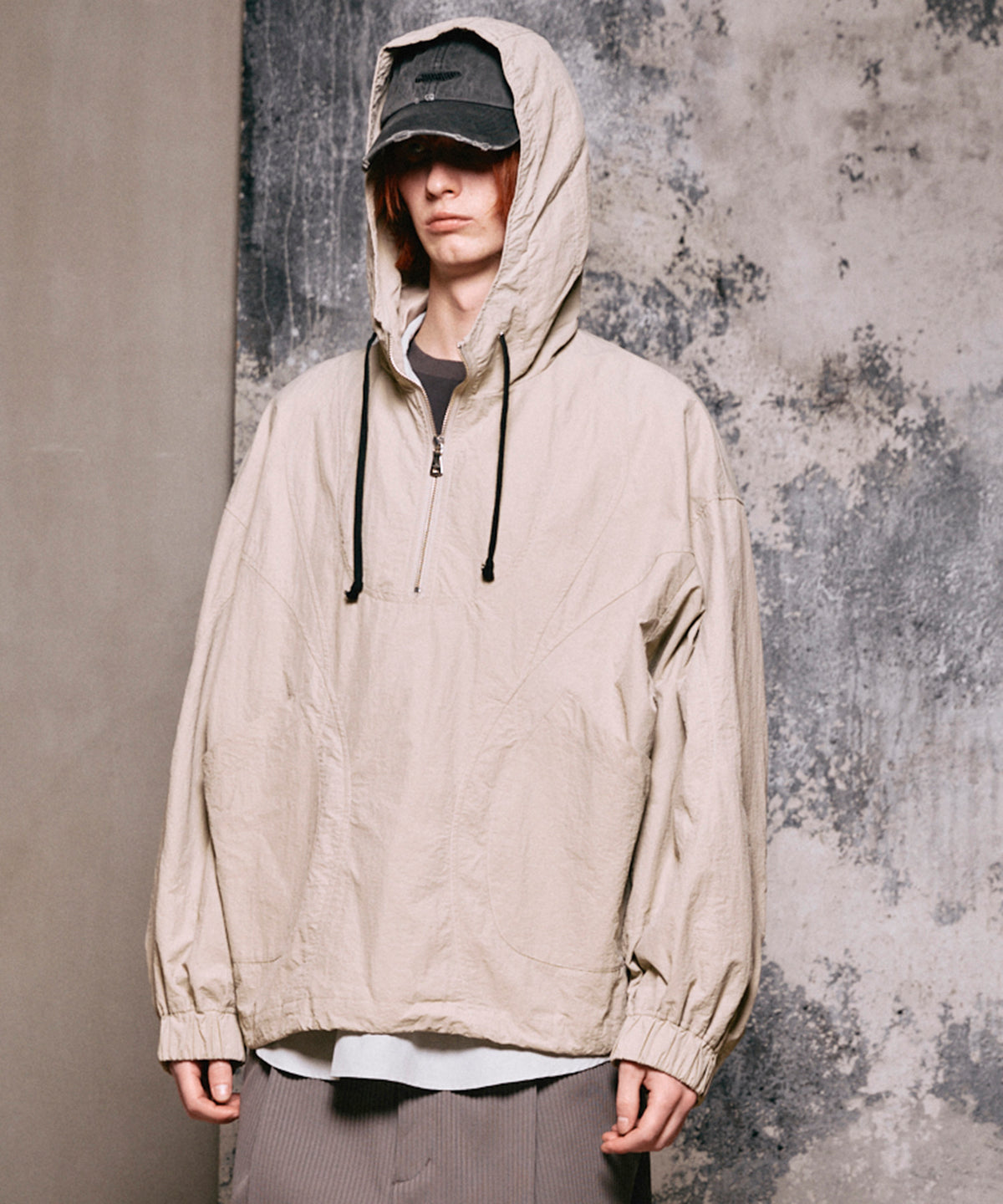 Prime-Over Half Zip Anorak Blouson