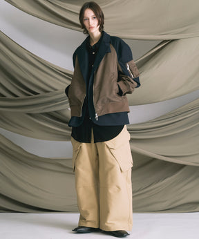 프라임 오버 플록 프린트 일반 칼라 셔츠 코트