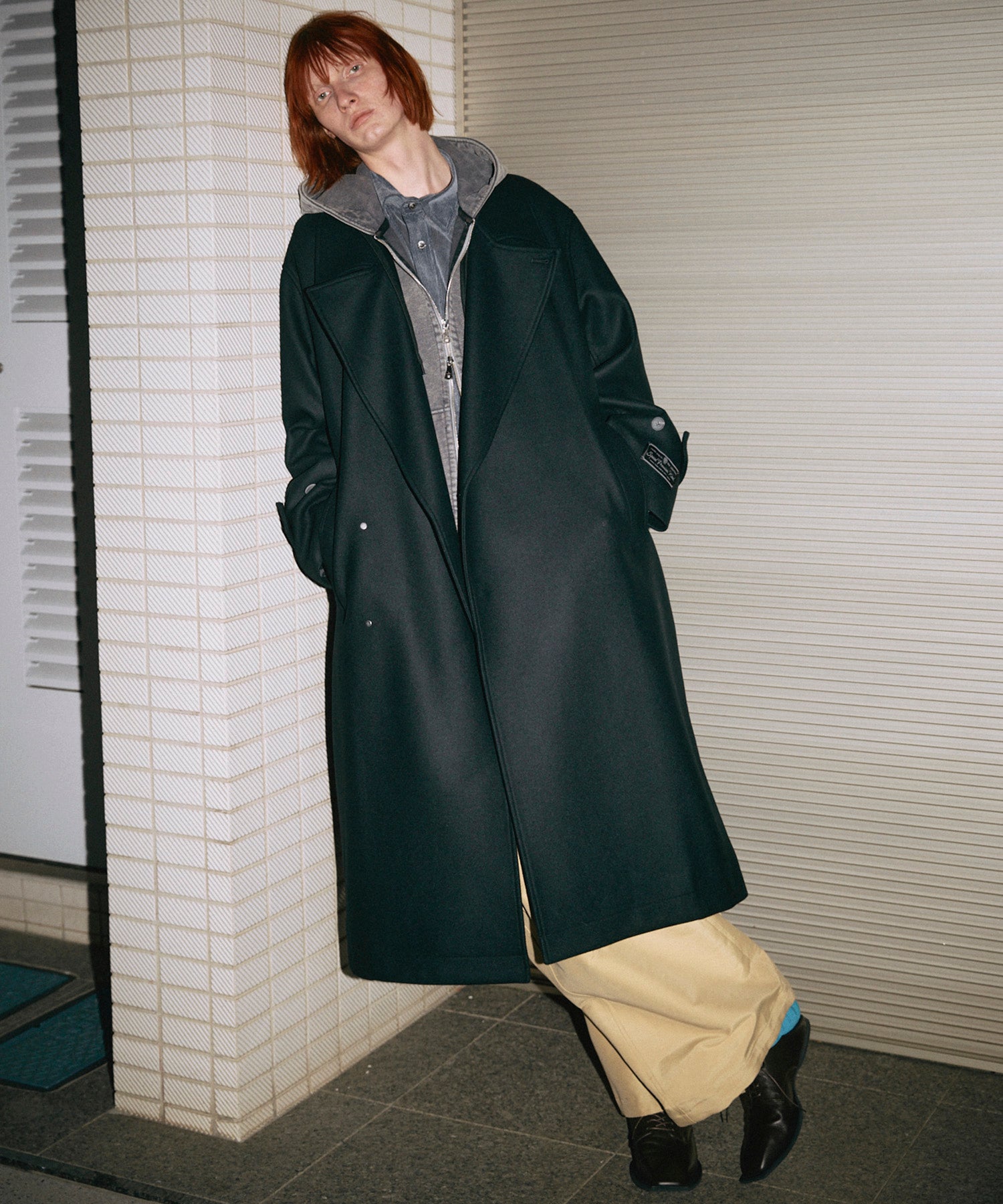 Super140s Prime-Over Melton Double Breasted Coat