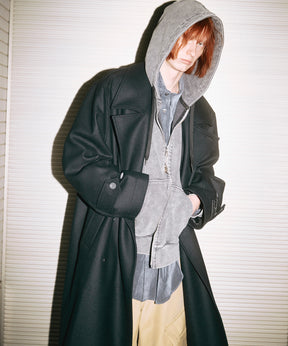 Super140s Prime-Over Melton Double Breasted Coat