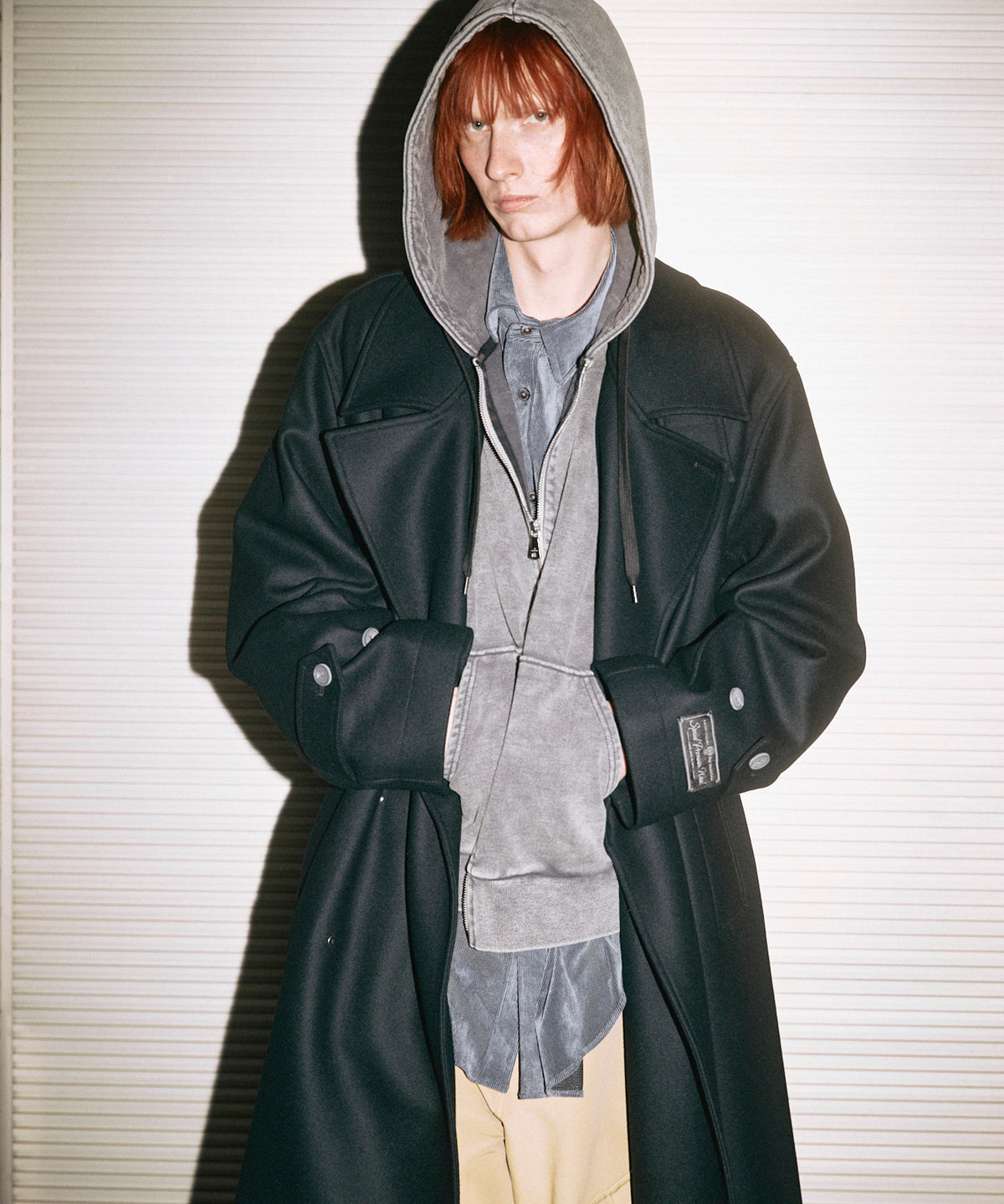 Super140s Prime-Over Melton Double Breasted Coat