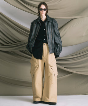 프라임 오버 플록 프린트 일반 칼라 셔츠 코트