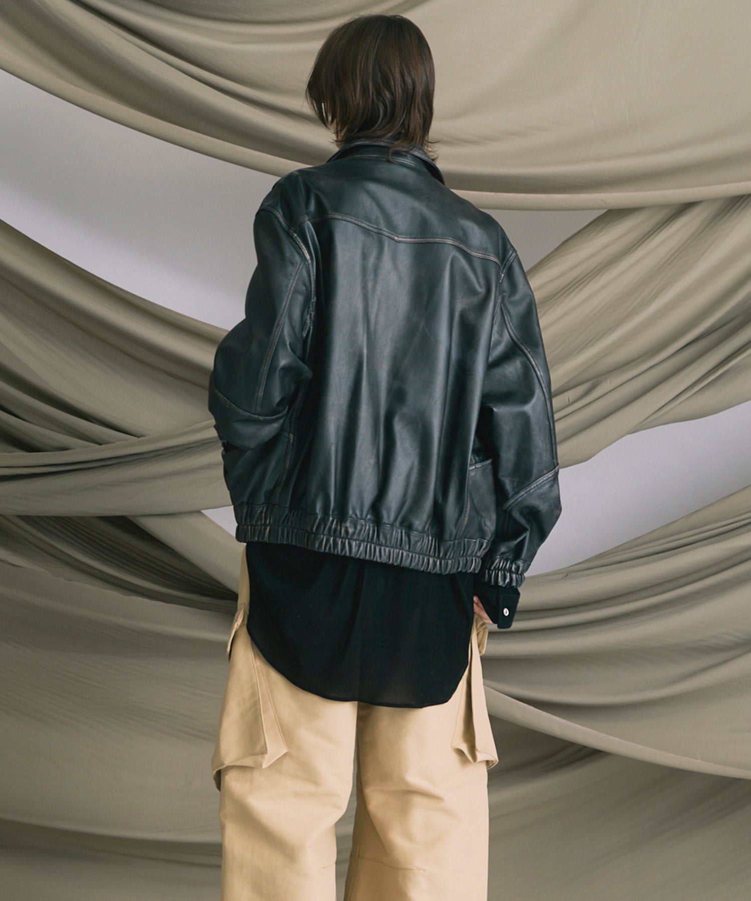 PRE-ORDER】Sheep Leather Single Collard Blouson
