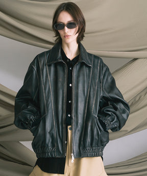 PRE-ORDER】Sheep Leather Single Collard Blouson