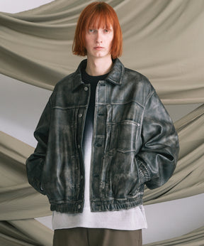 [25AW 사전 주문] 양 가죽 트럭 운전사 재킷