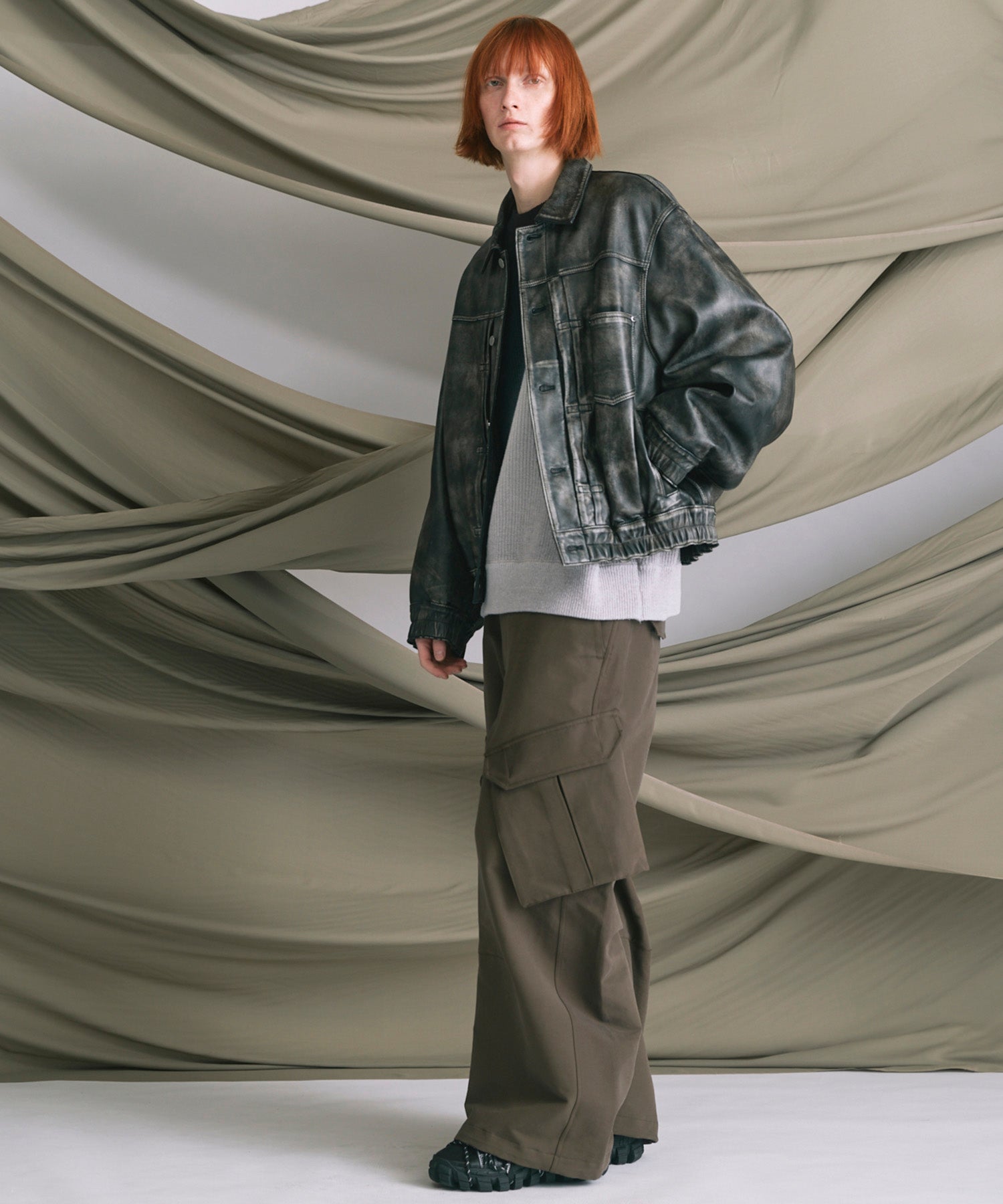 [25AW 사전 주문] 양 가죽 트럭 운전사 재킷