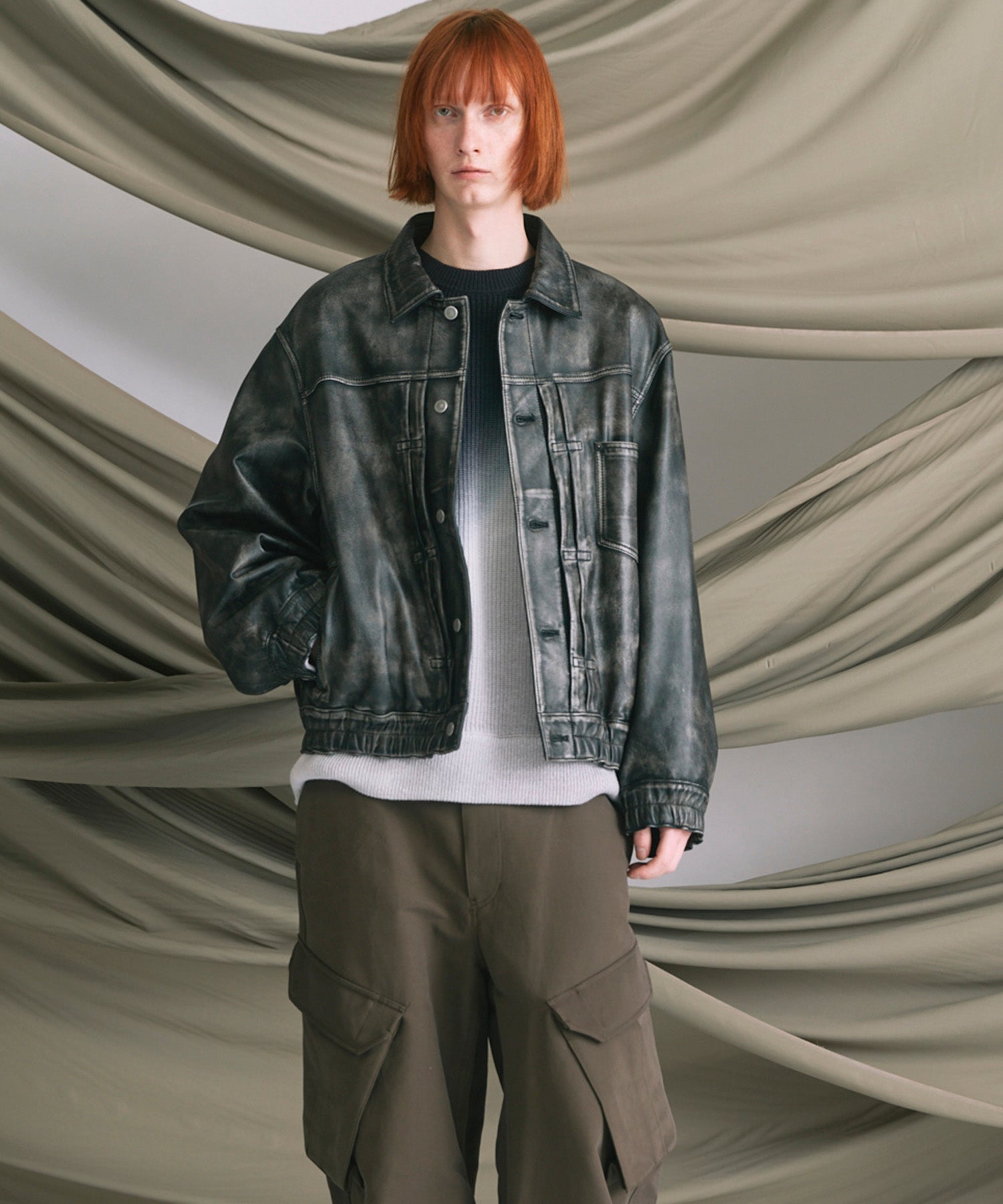 [25AW 사전 주문] 양 가죽 트럭 운전사 재킷