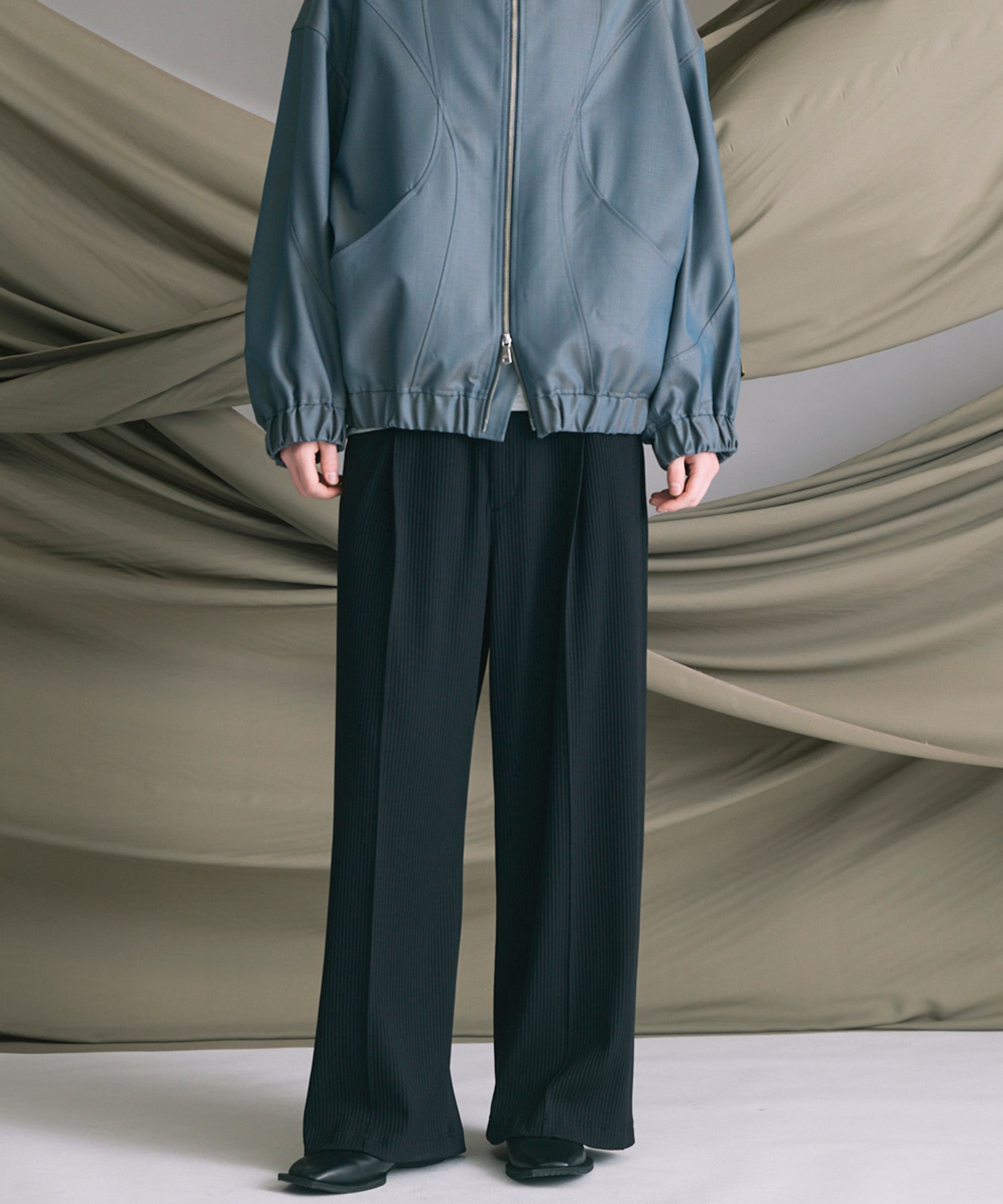 4 색 샹 브레이 세탁 가능한 양모 피크 라펠 더블 가슴 재킷