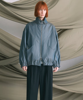 4 Colors Chambray Washable Wool Peaked Lapel Double Breasted Jacket