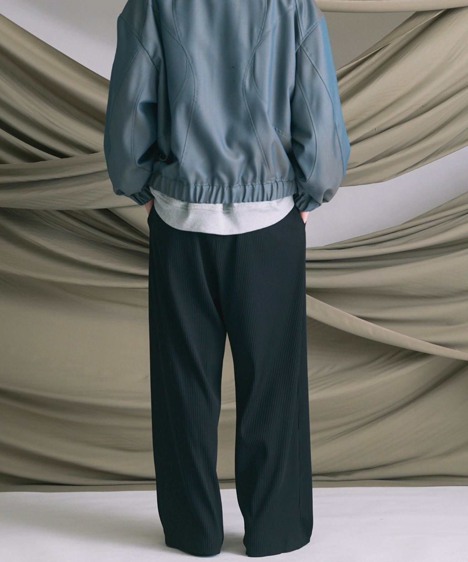 4 색 샹 브레이 세탁 가능한 양모 피크 라펠 더블 가슴 재킷