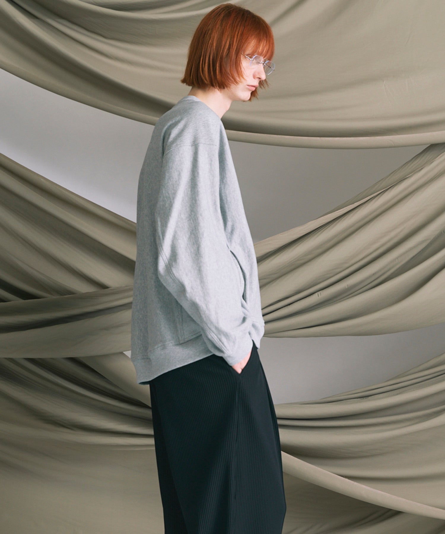 Prime-Over Crew Neck Pullover Sweatshirt