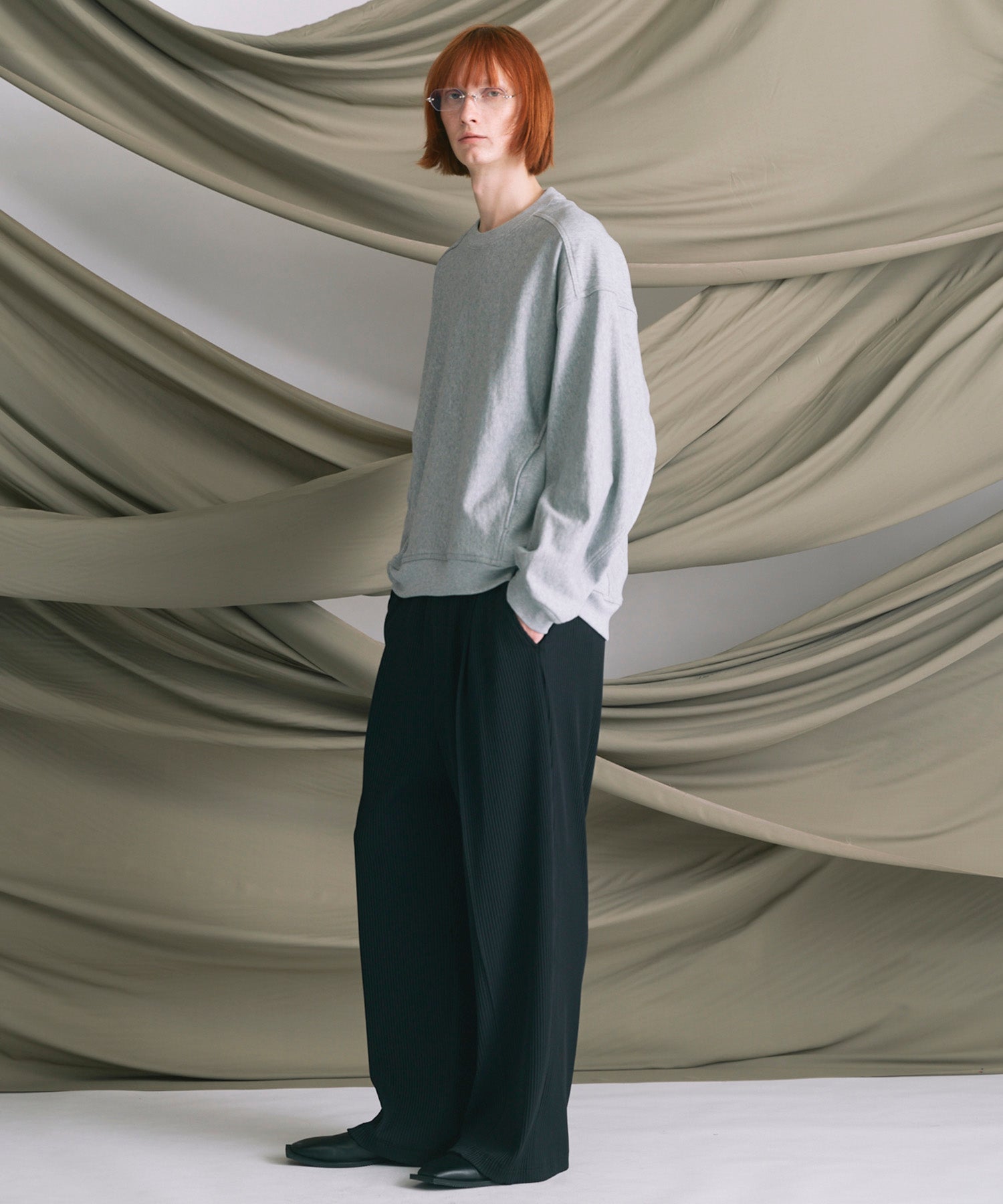 Prime-Over Crew Neck Pullover Sweatshirt