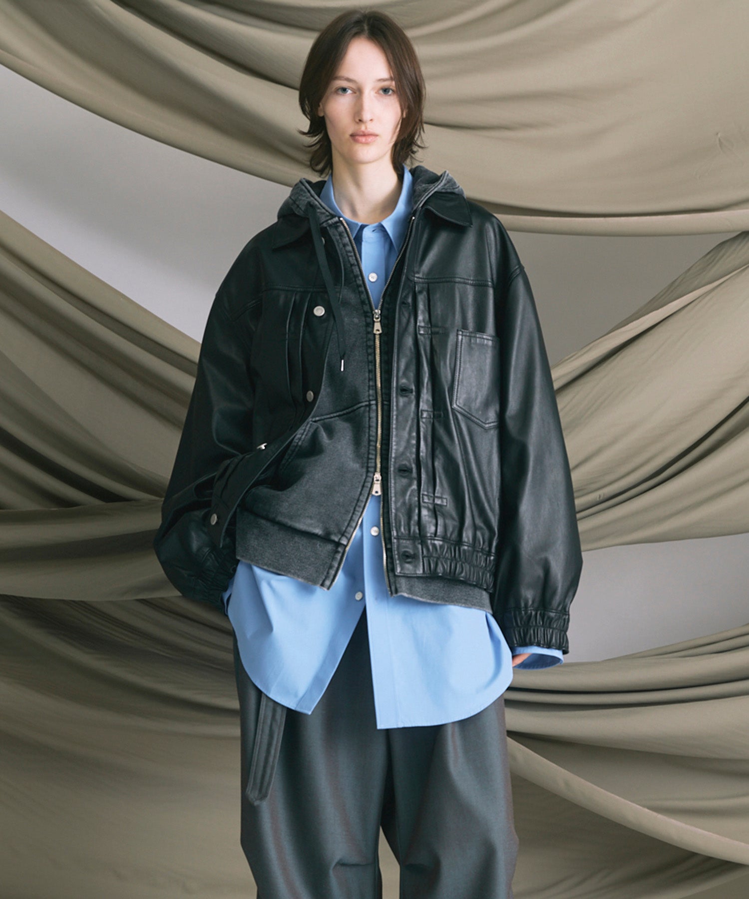 [25AW 사전 주문] 양 가죽 트럭 운전사 재킷