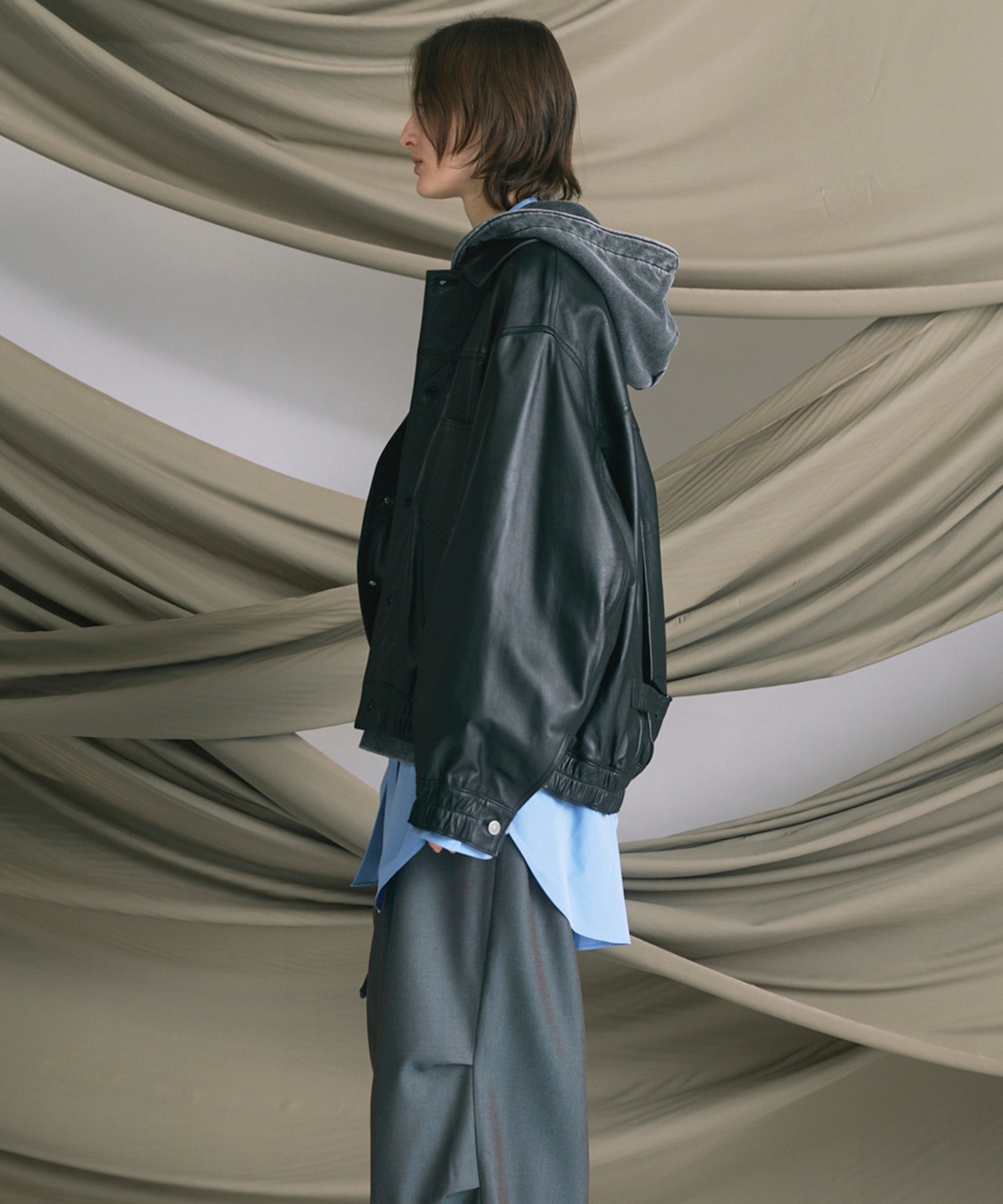 [25AW 사전 주문] 양 가죽 트럭 운전사 재킷