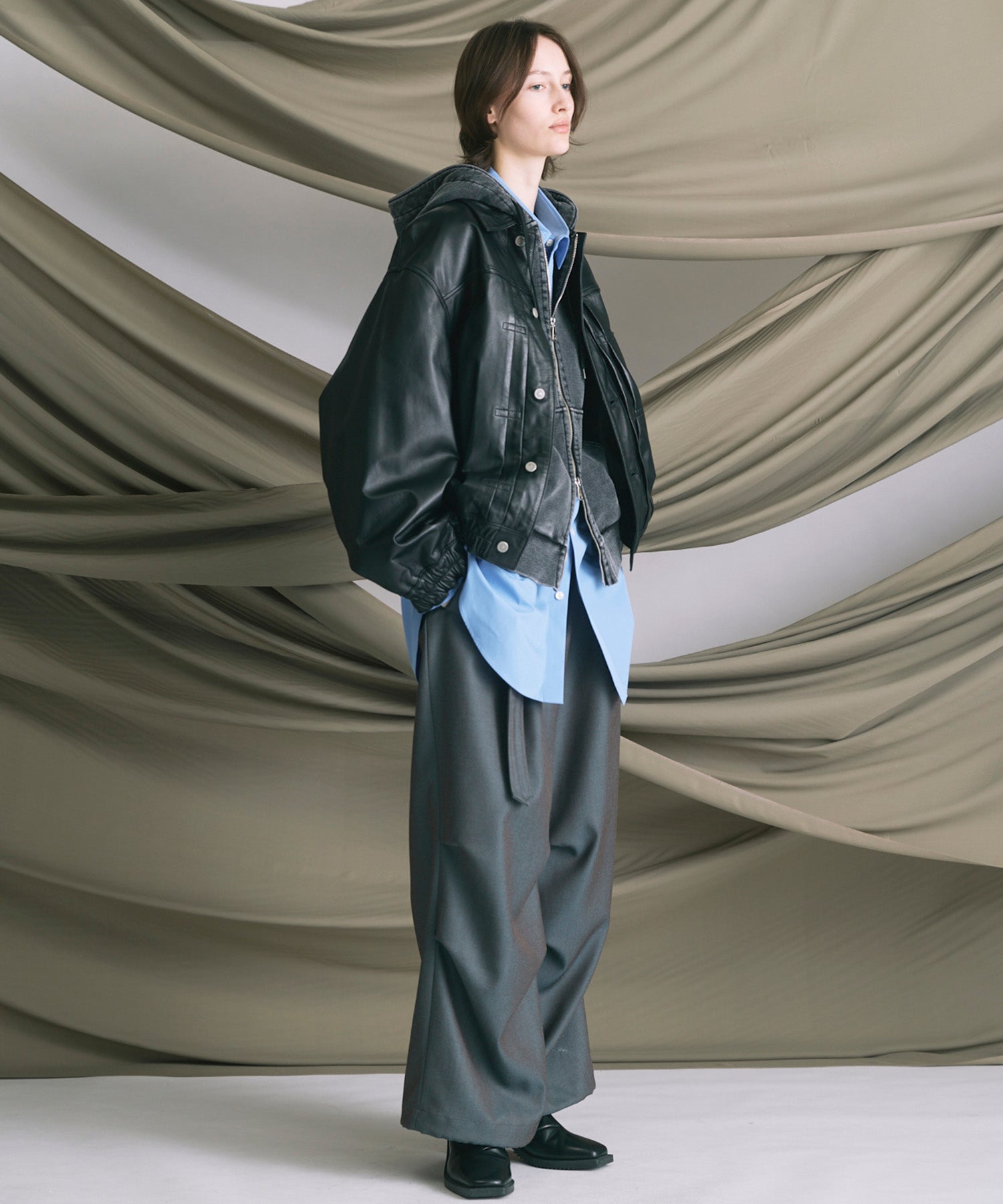 4 Colors Chambray Washable Wool Prime-Wide Snow Pants