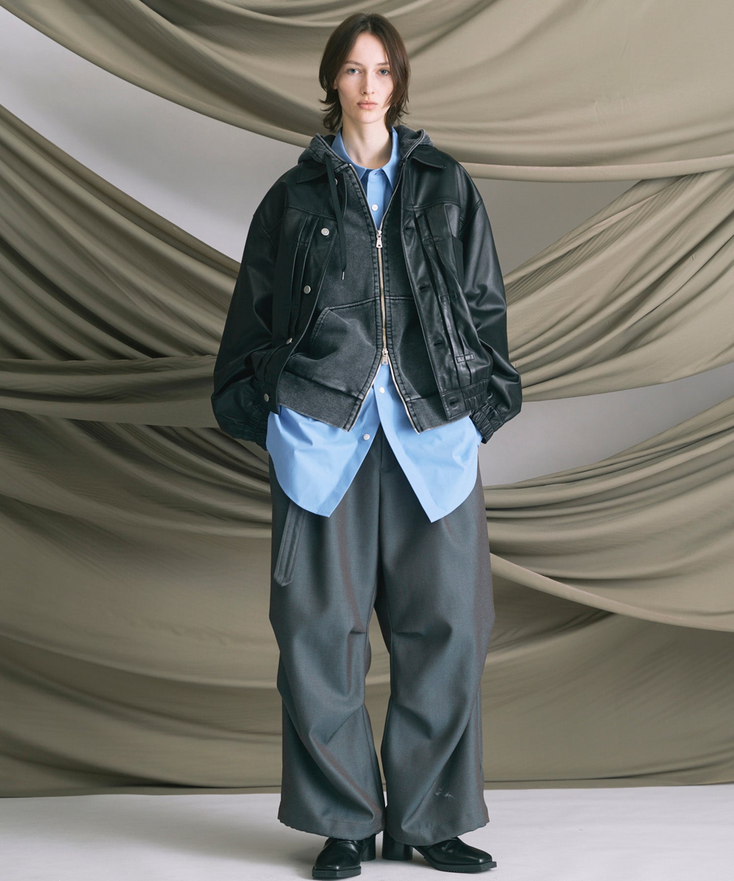 [25AW预购]细微差别图形手工缝制长袖T恤