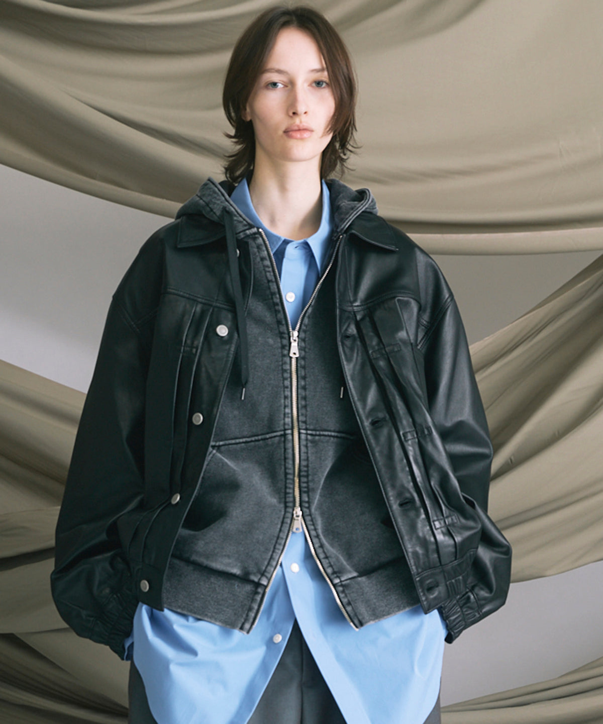 [25AW 사전 주문] 양 가죽 트럭 운전사 재킷