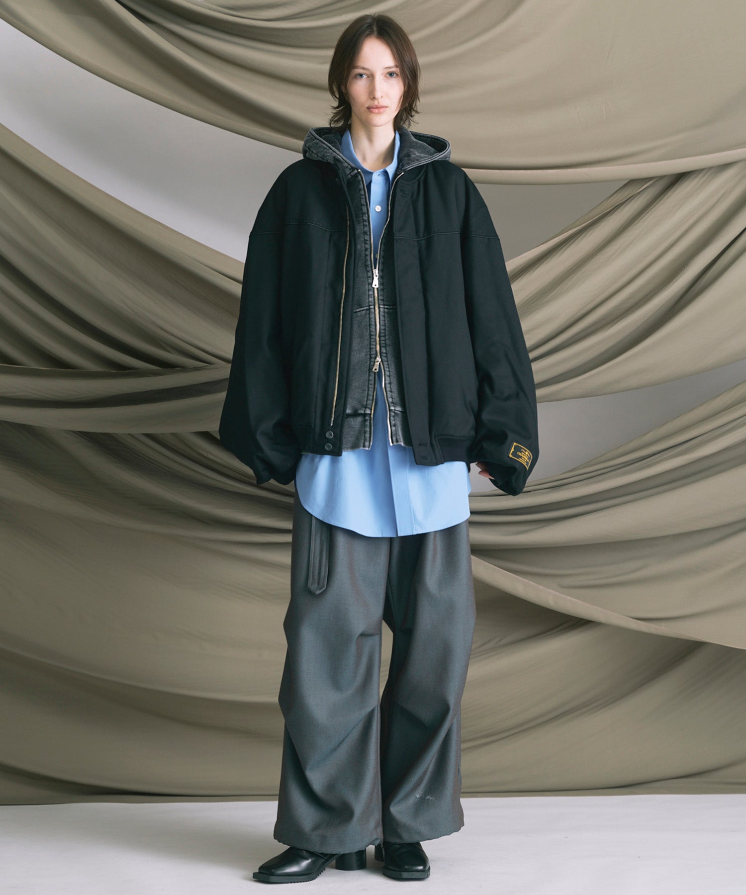 [25AW预购]细微差别图形手工缝制长袖T恤