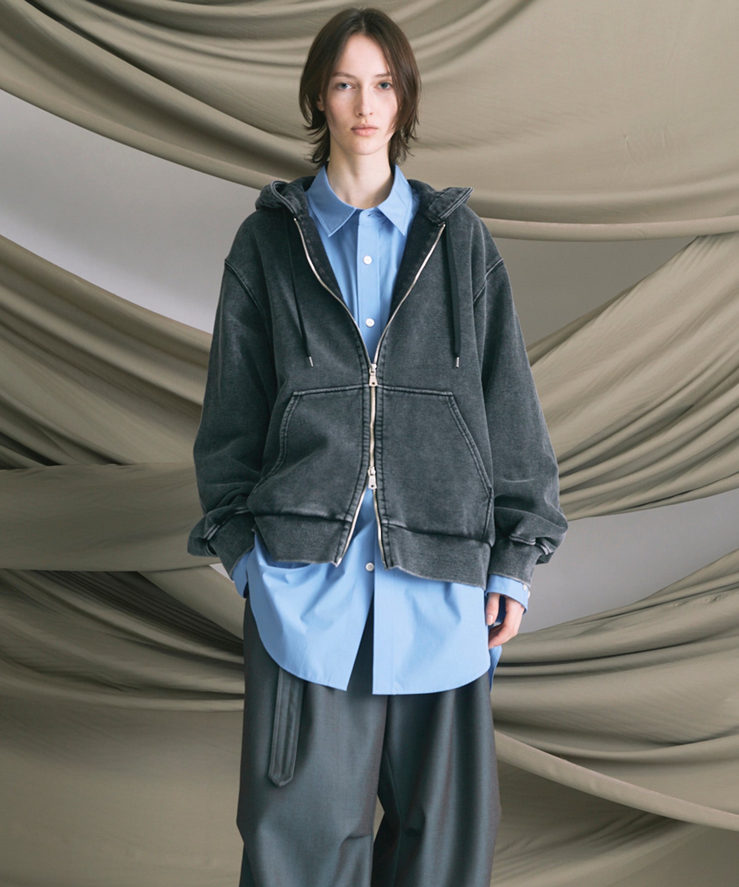 [25AW预购]细微差别图形手工缝制长袖T恤