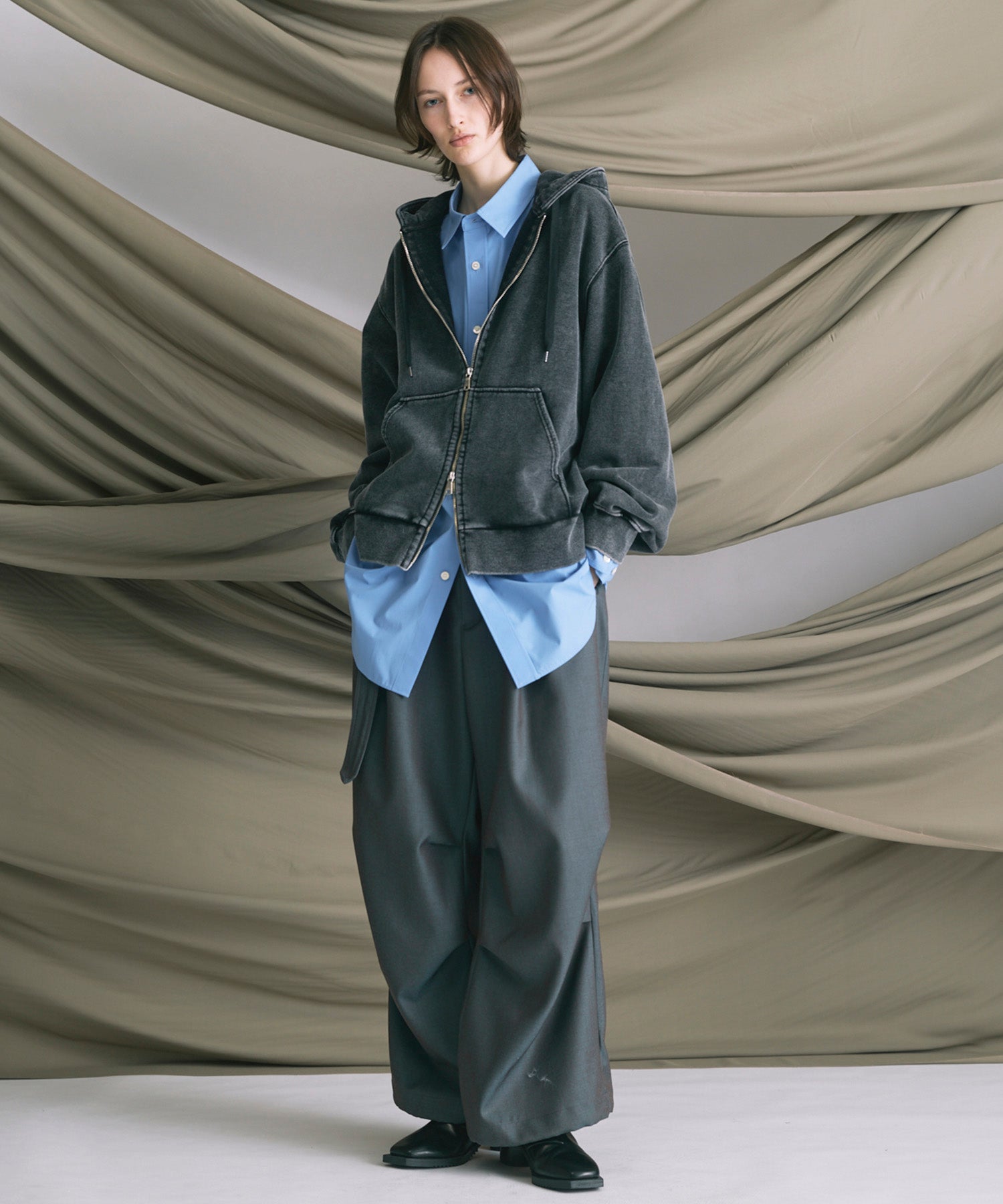 [25AW预购]细微差别图形手工缝制长袖T恤