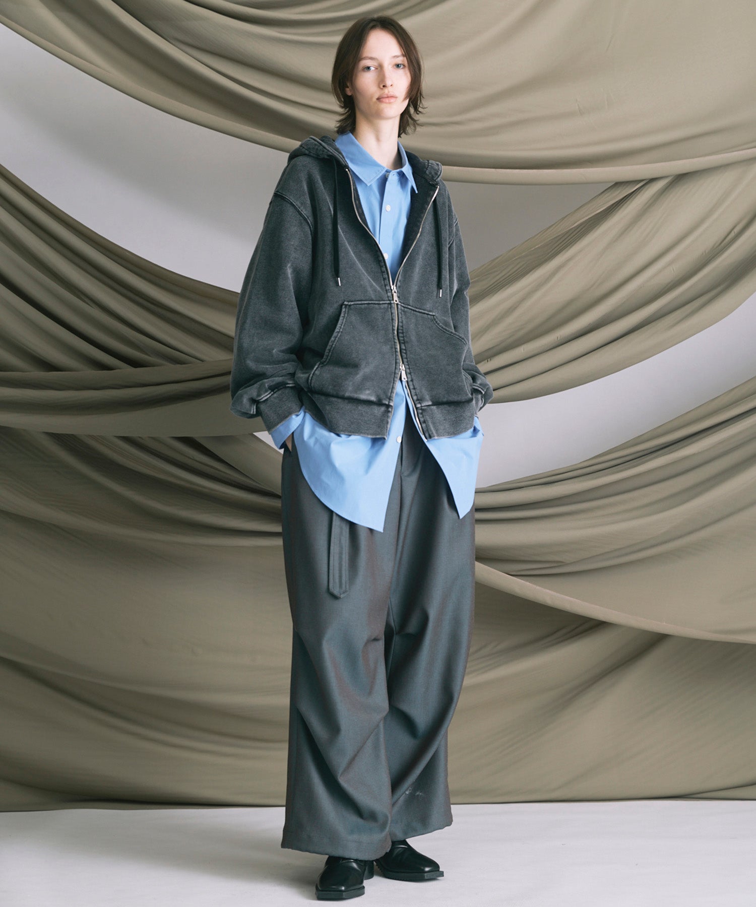 4 Colors Chambray Washable Wool Prime-Wide Snow Pants