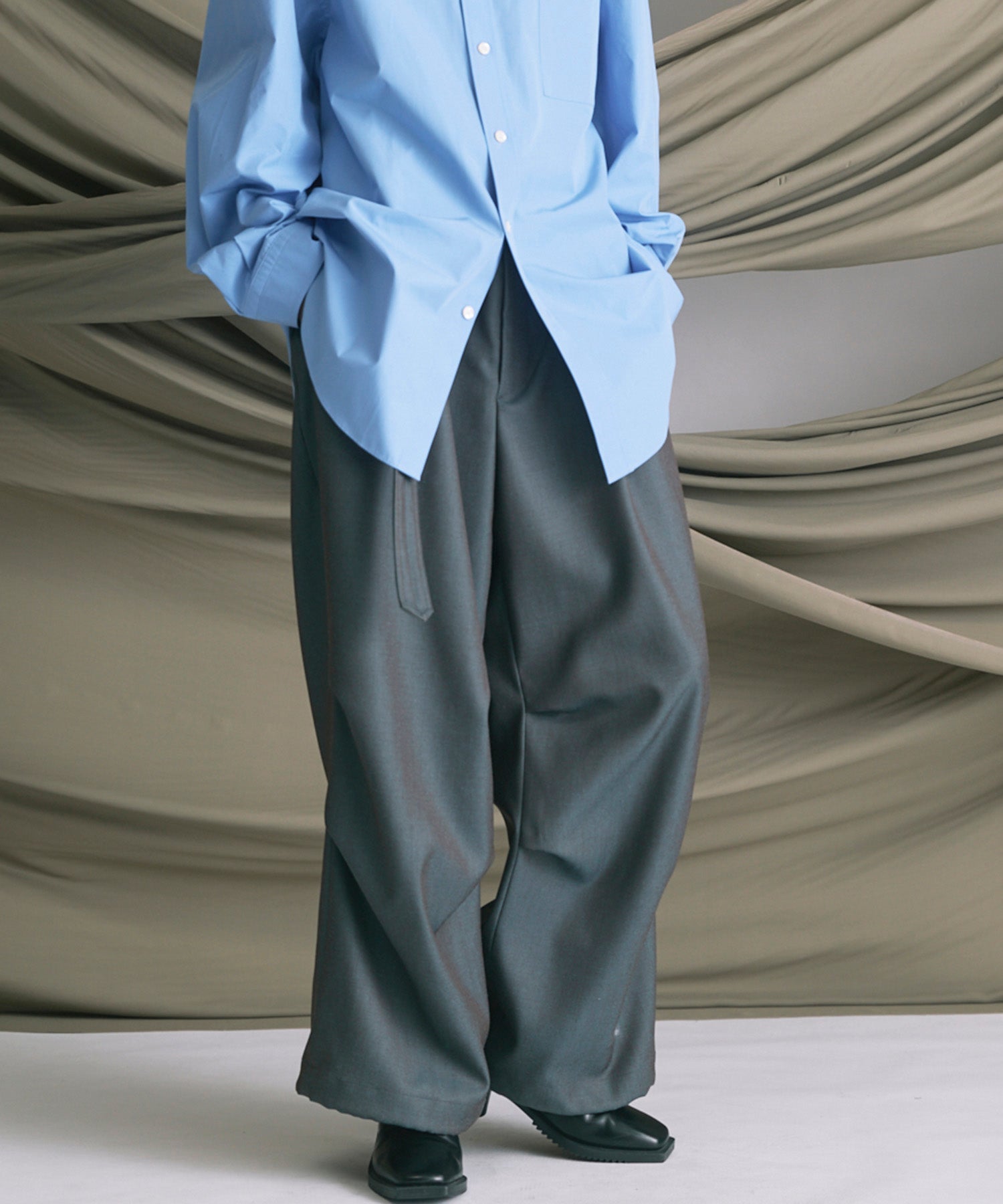 4 Colors Chambray Washable Wool Prime-Wide Snow Pants