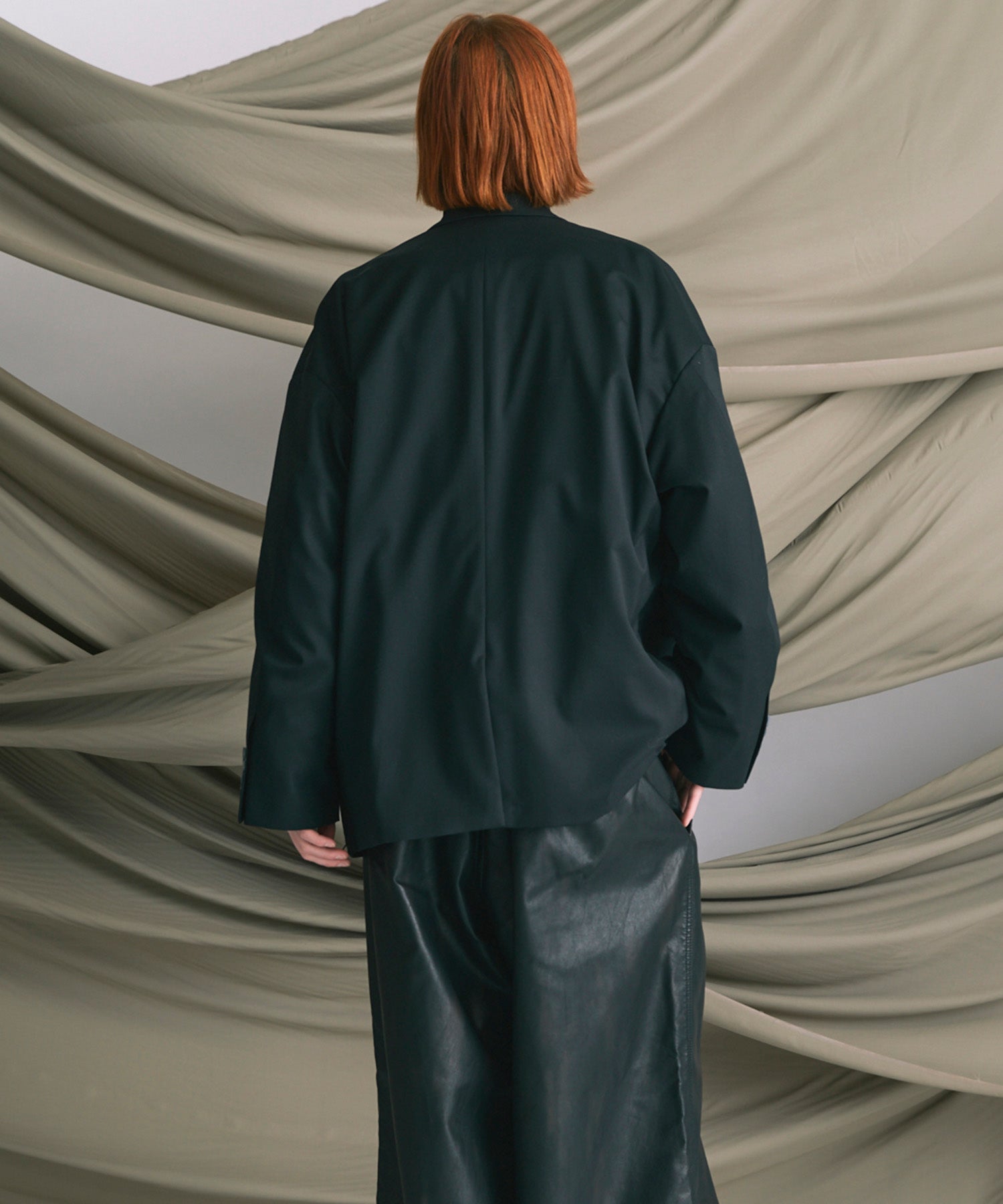 Wool Mix Smooth Prime-Over Peaked Lapel Double Tailored Jacket