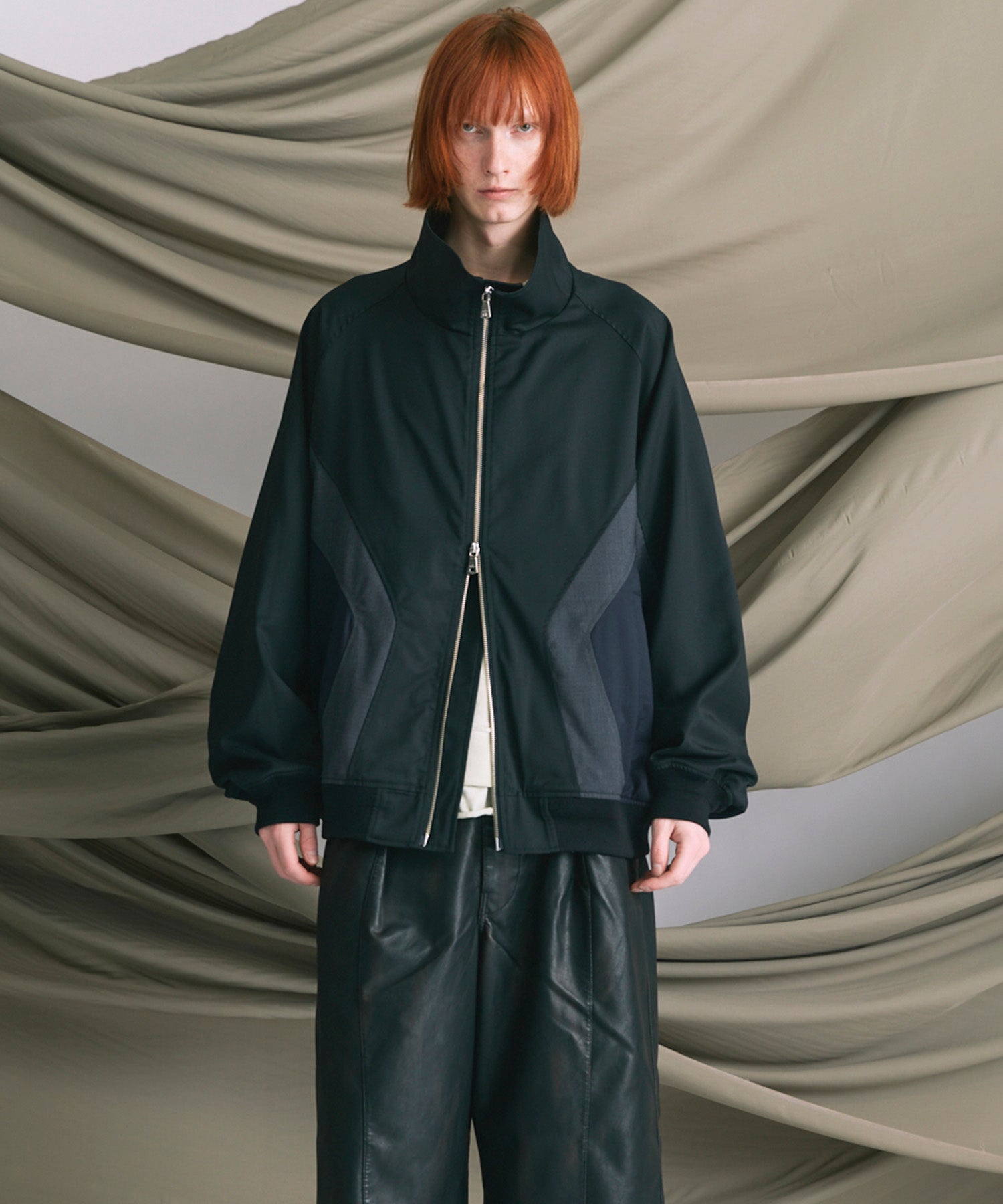 4 Colors Chambray Washable Wool Peaked Lapel Double Breasted Jacket