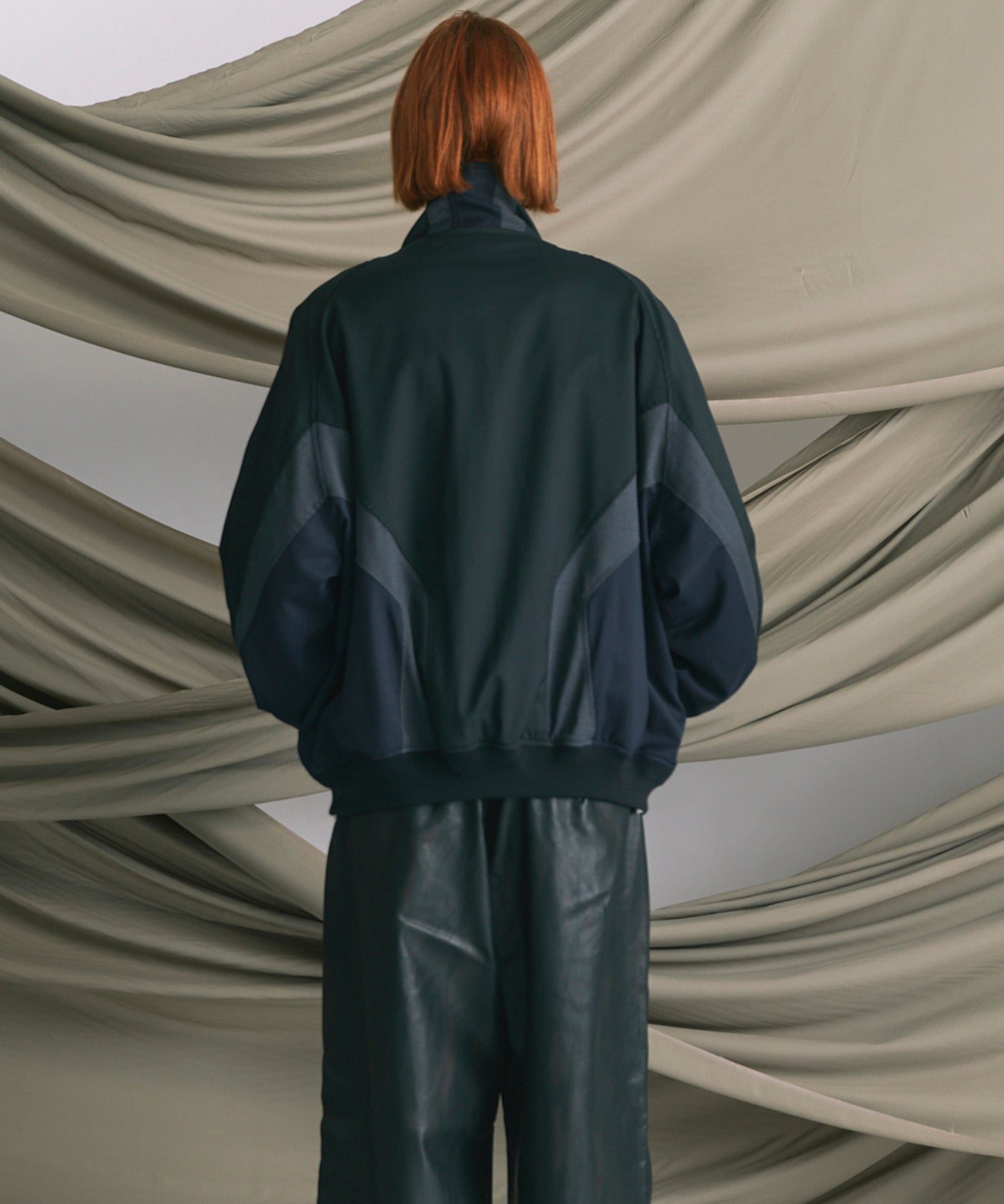 4 Colors Chambray Washable Wool Peaked Lapel Double Breasted Jacket