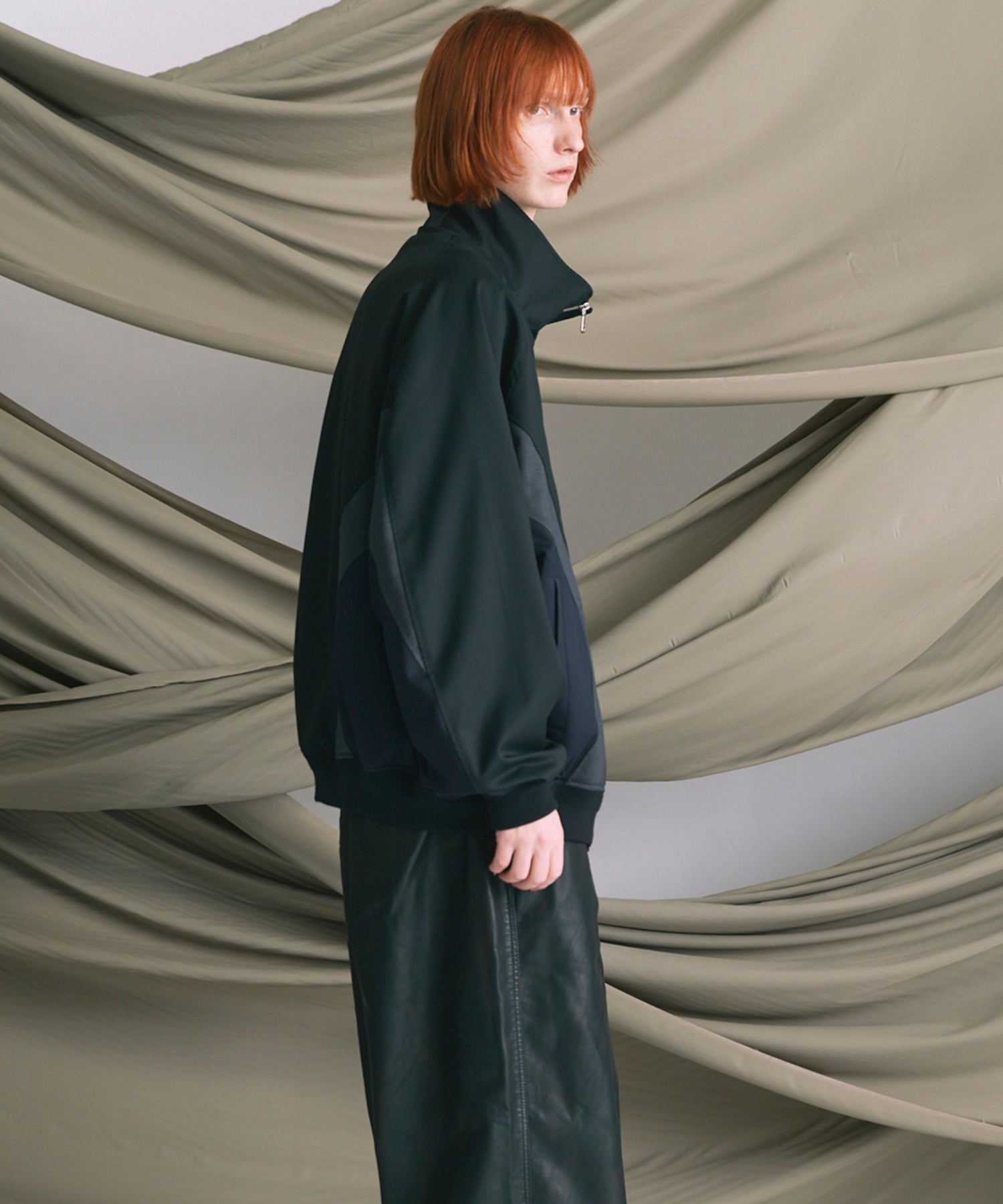 4 Colors Chambray Washable Wool Peaked Lapel Double Breasted Jacket