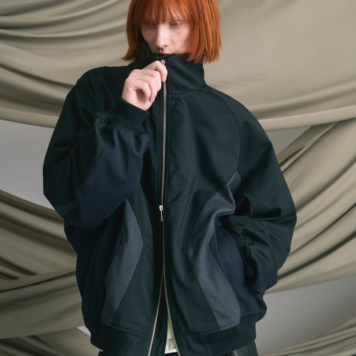 Wool Mixed Prime-Over Track Jacket