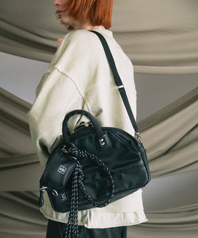 Aluminum Bonded Leather Shoulder Bag