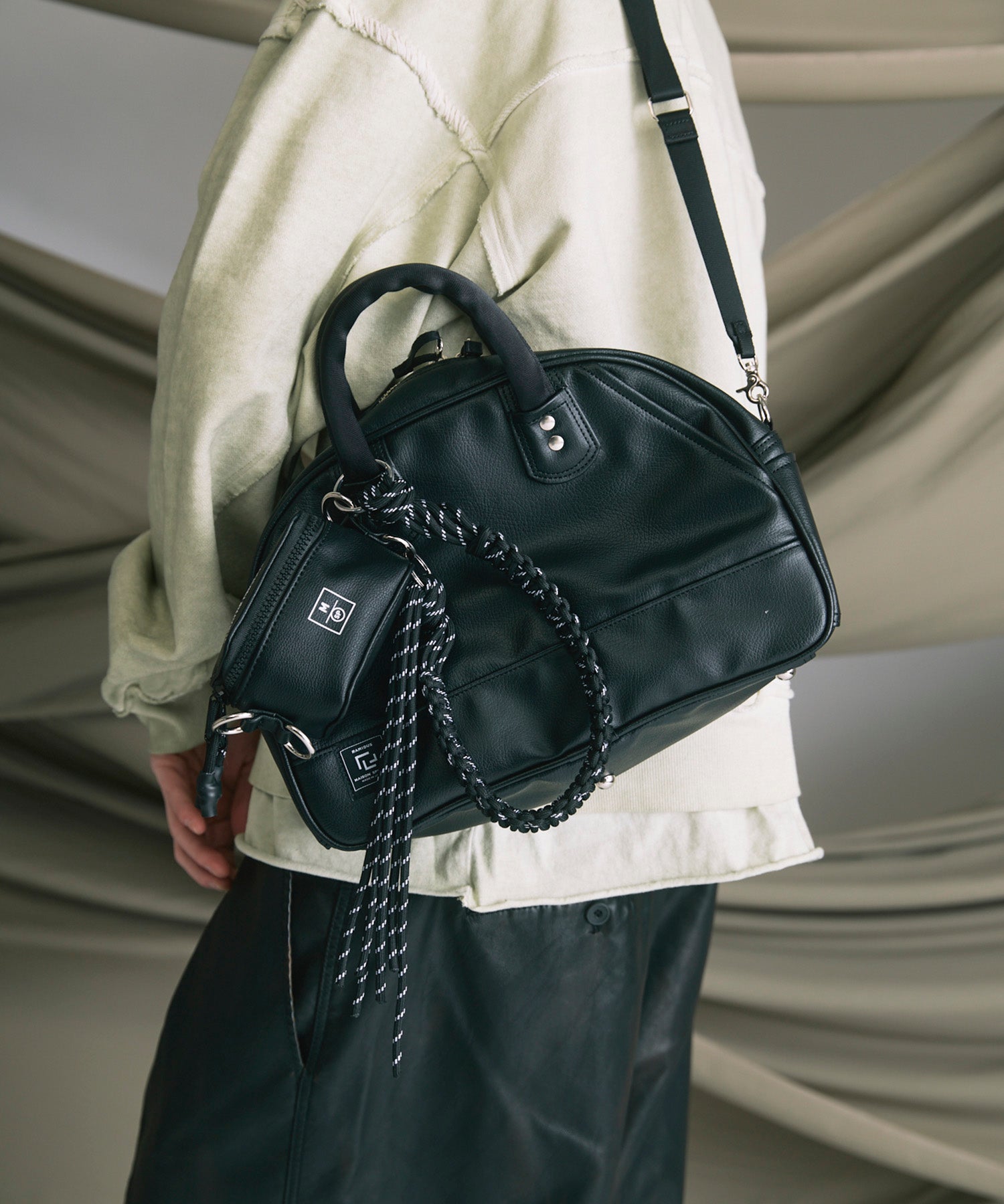 Aluminum Bonded Leather Shoulder Bag