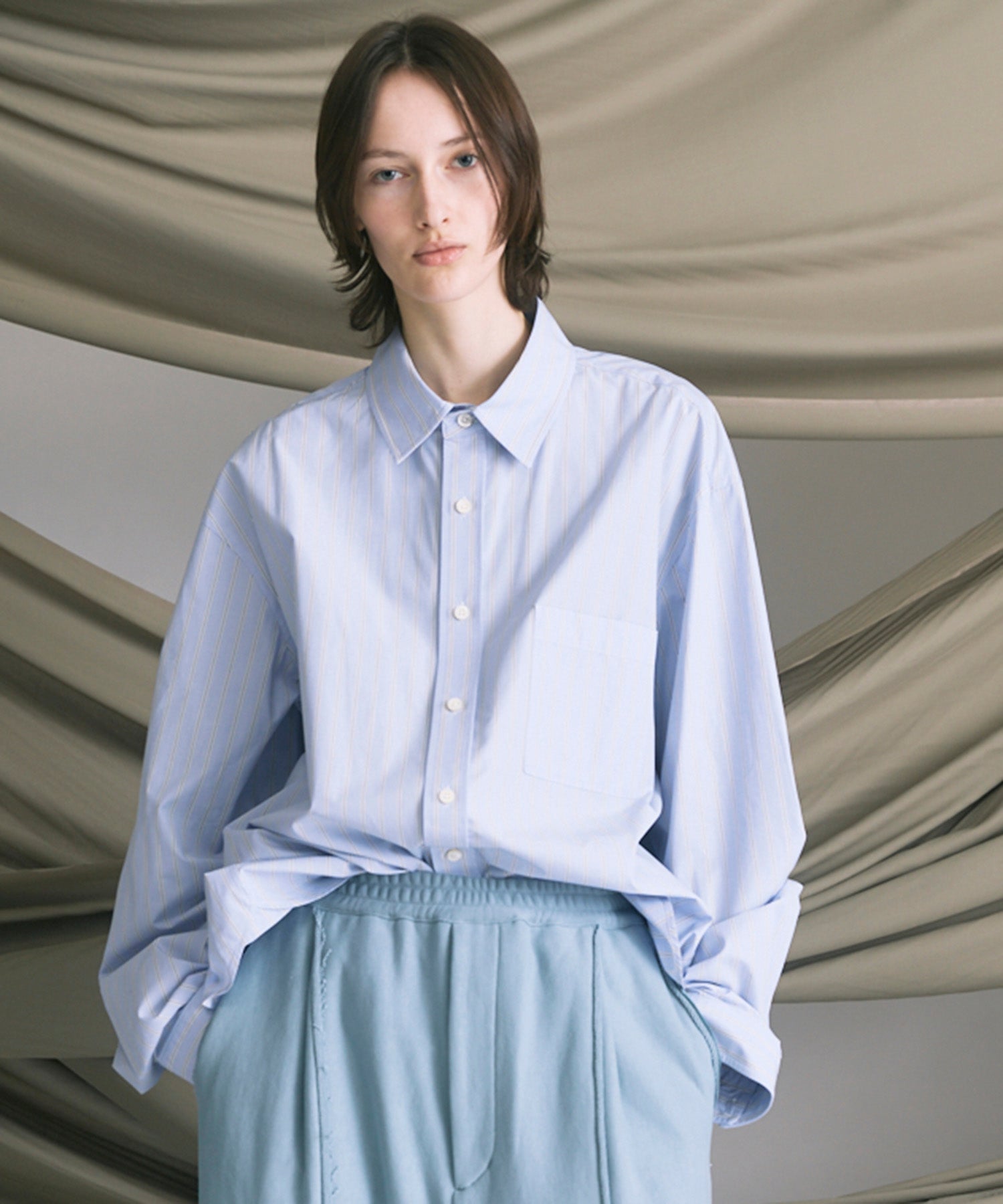 4 색 샹 브레이 세탁 가능한 양모 피크 라펠 더블 가슴 재킷