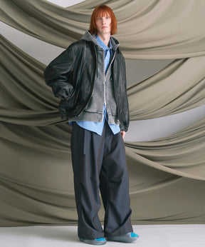 4 색 샹 브레이 세탁 가능한 양모 피크 라펠 더블 가슴 재킷