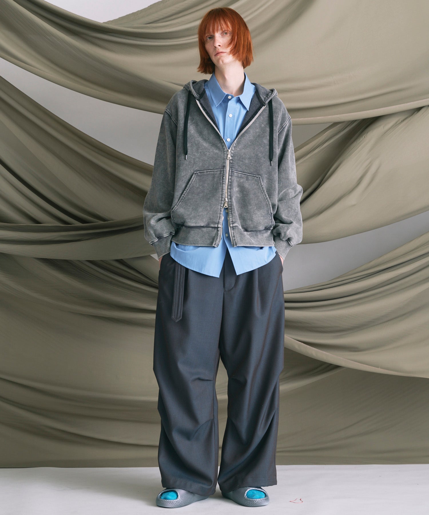 4 색 샹 브레이 세탁 가능한 양모 피크 라펠 더블 가슴 재킷