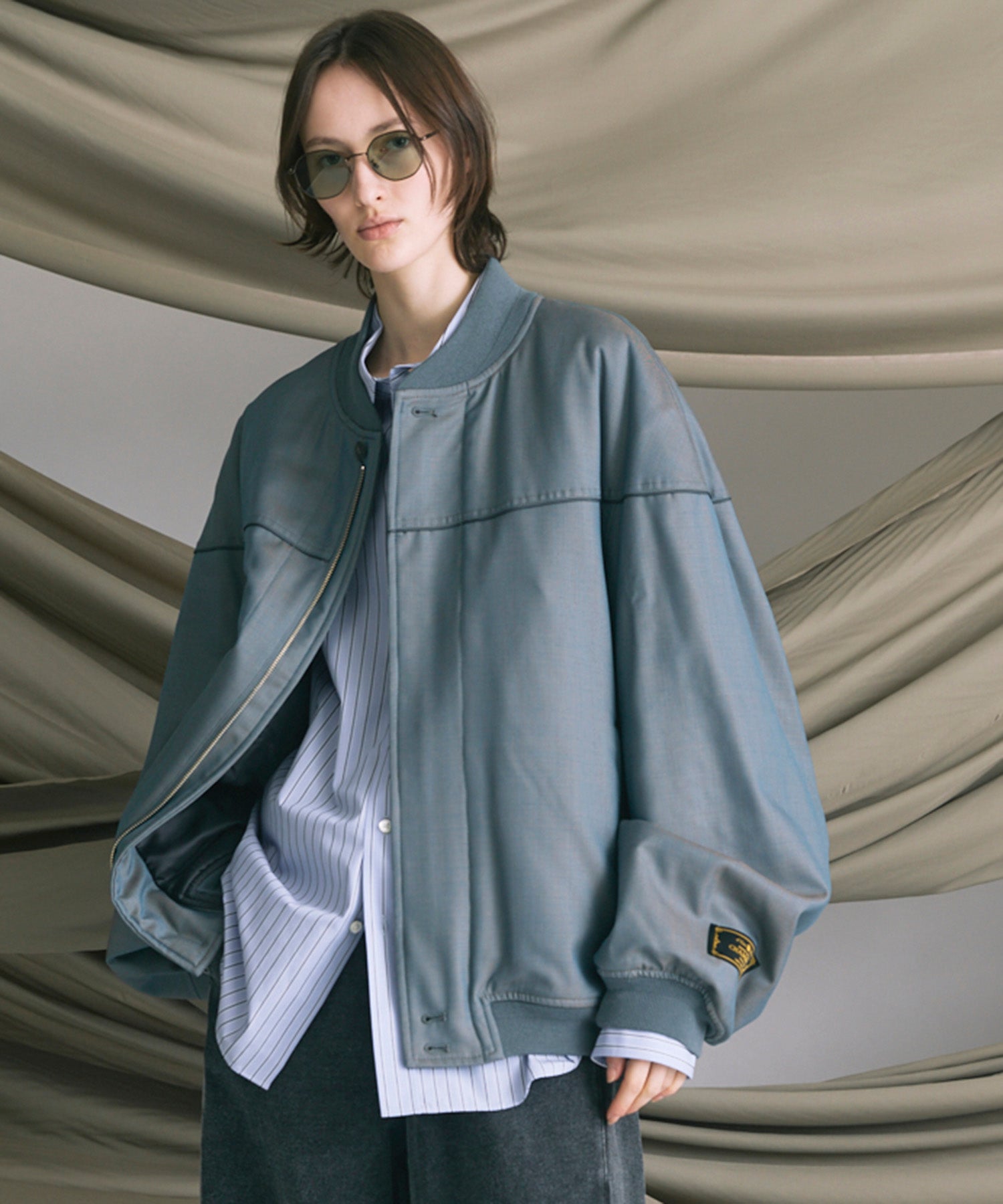 4 Colors Chambray Washable Wool Prime-Over Derby Jacket