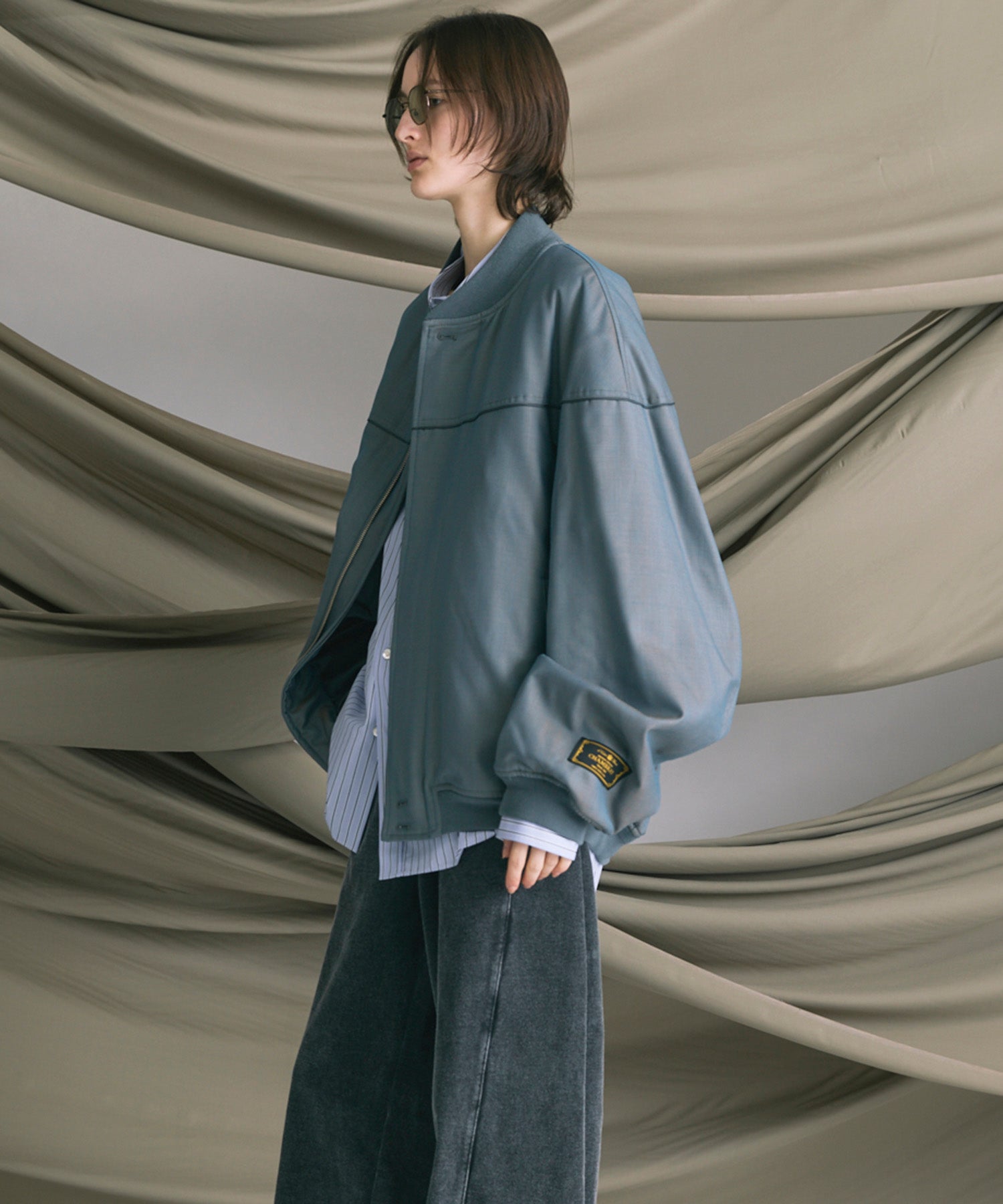 4 Colors Chambray Washable Wool Prime-Over Derby Jacket