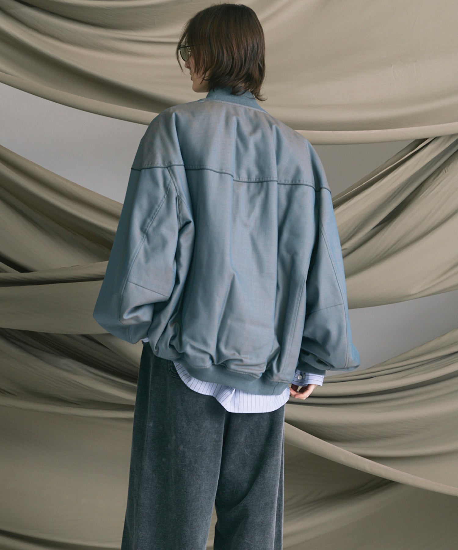 4 Colors Chambray Washable Wool Prime-Over Derby Jacket