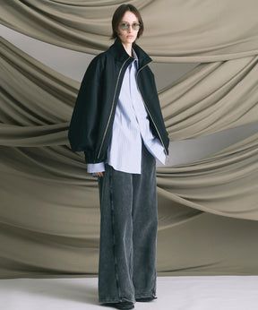 4 색 샹 브레이 세탁 가능한 양모 피크 라펠 더블 가슴 재킷