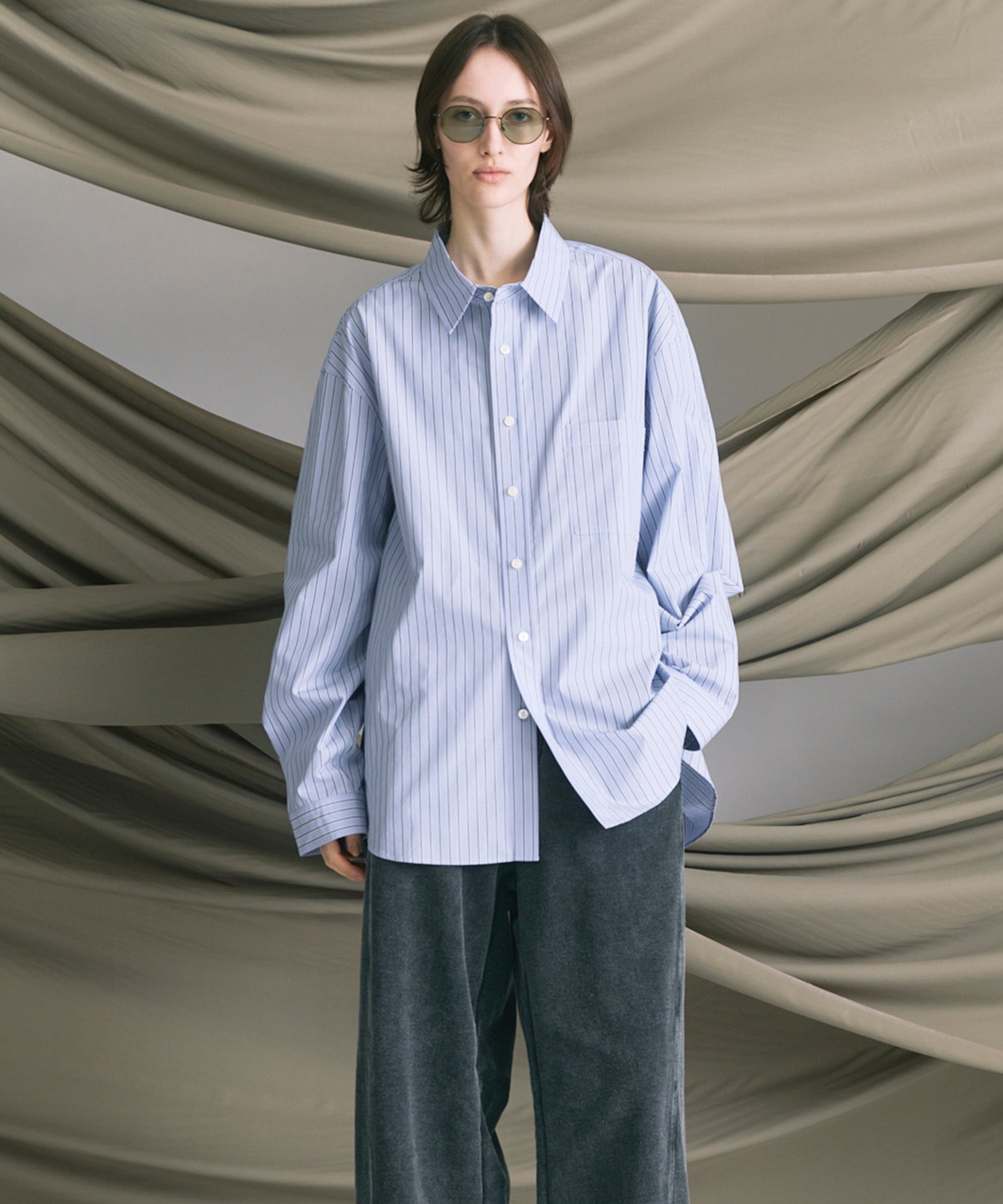 4 색 샹 브레이 세탁 가능한 양모 피크 라펠 더블 가슴 재킷