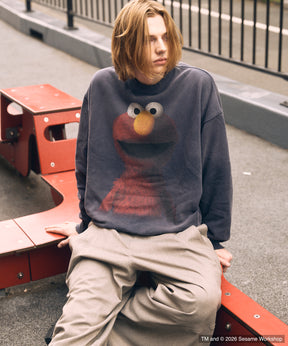 【MOVIE SERIES】「SESAME STREET」- Elmo - Prime-Over Crew Neck Sweatshirt