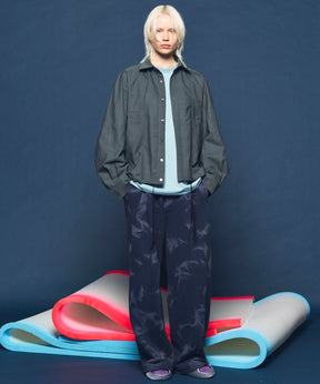 艺术家图形刺绣Prime-Over船长颈长袖T恤