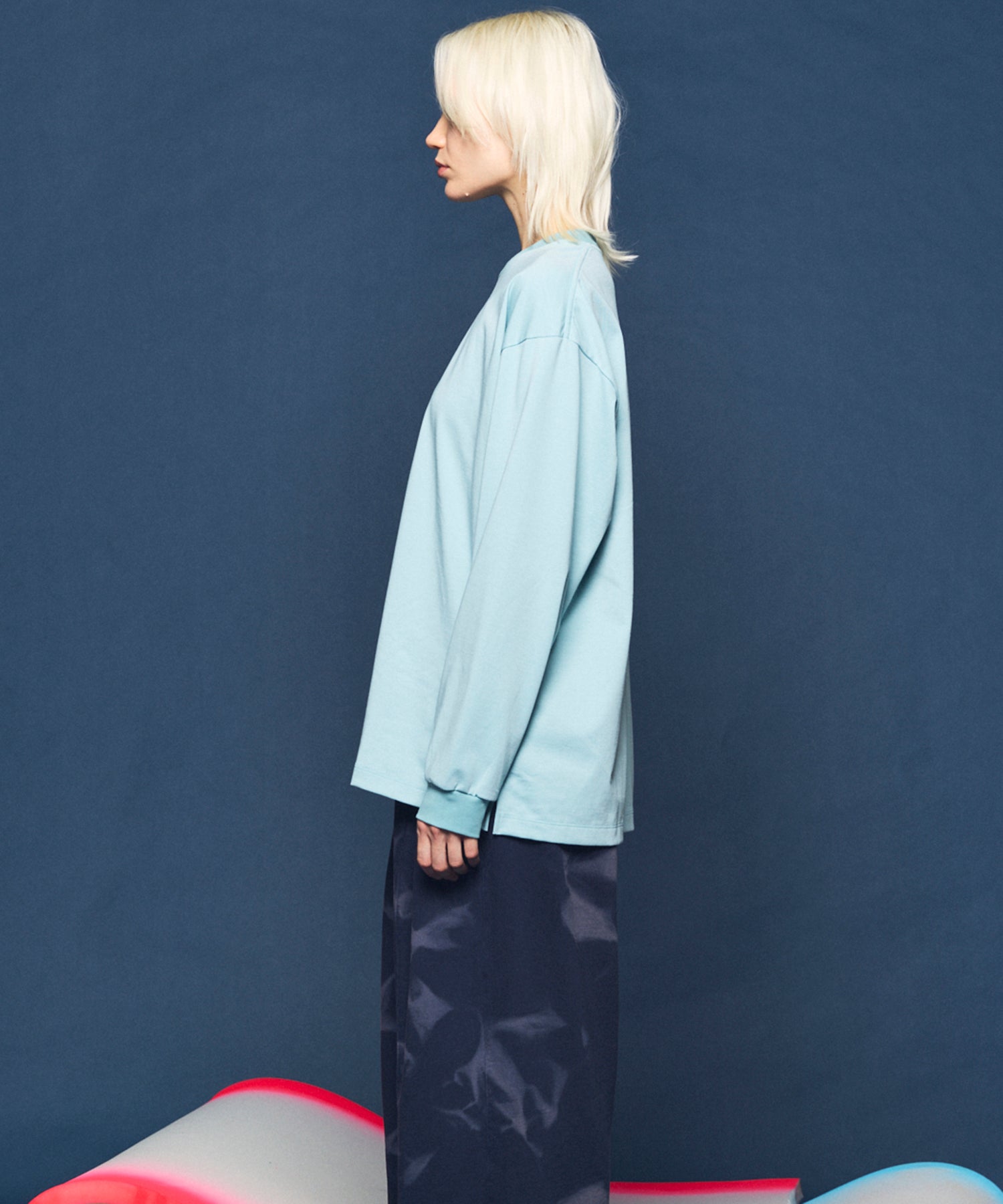 艺术家图形刺绣Prime-Over船长颈长袖T恤