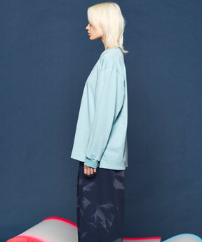 艺术家图形刺绣Prime-Over船长颈长袖T恤