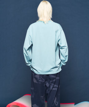 艺术家图形刺绣Prime-Over船长颈长袖T恤